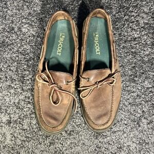 RJ‎ Colt Barefoot Men's Leather Boat Shoes 10.5